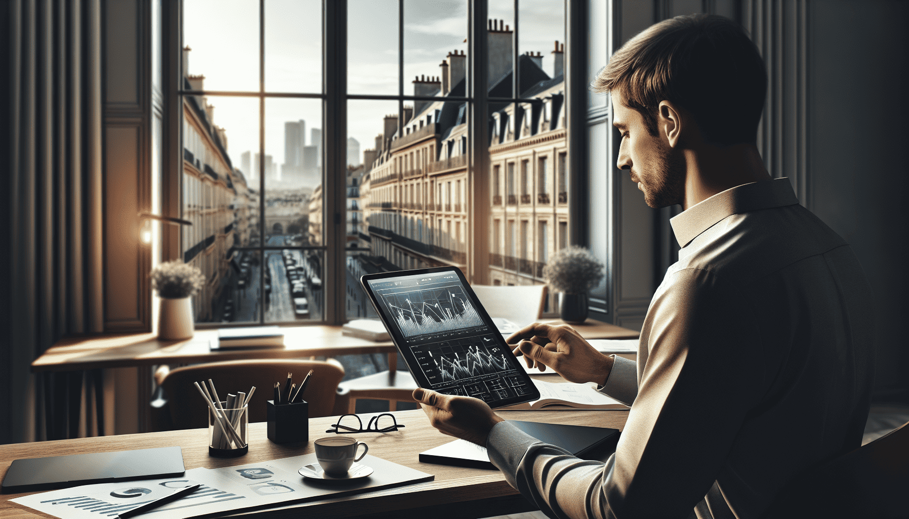 utilisateur de banque en ligne avec tablette